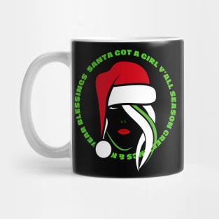 Lady In Santa Hat Mug